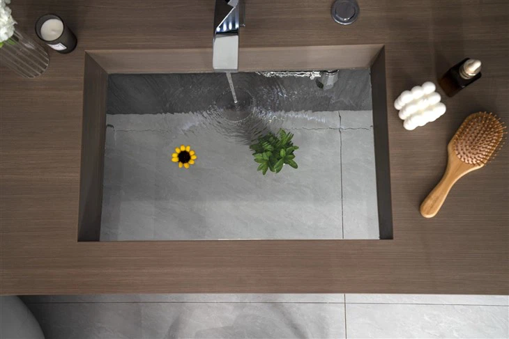 Bathroom Slate Countertop in Independent。