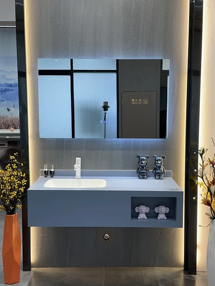 Blue Bathroom Slate Cabinet