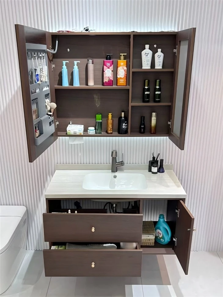 Chinese Song Dynasty Style Paint-free Multi-layer Solid Wood Bathroom Vanity high quality